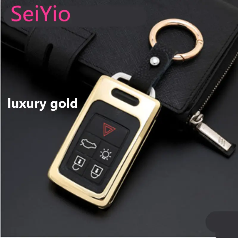 Hot Selling SeiYio Car key ring cover bag for Volvo s60L v40 v60 s80l Mental & Leather Fashion style car cover for Volvo key
Hot Selling SeiYio Car key ring cover bag for Volvo s60L v40 v60 s80l Mental & Leather Fashion style car cover for Volvo key