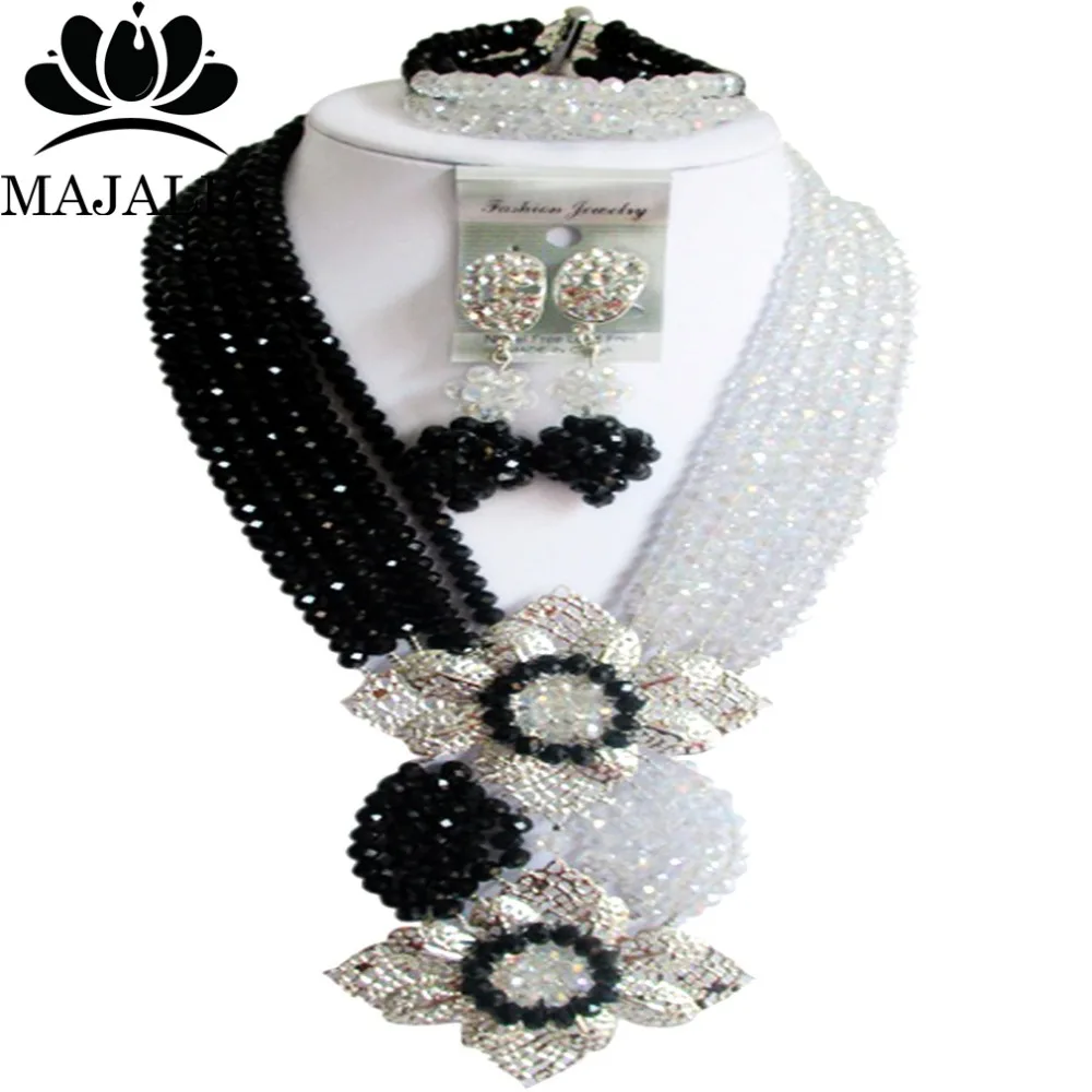 Majalia Fashion Nigerian Wedding African Jewelry Set Black and Clear ab Crystal Necklace Bride Jewelry Sets Free Shipping 6SE041
Majalia Fashion Nigerian Wedding African Jewelry Set Black and Clear ab Crystal Necklace Bride Jewelry Sets Free Shipping 6SE041