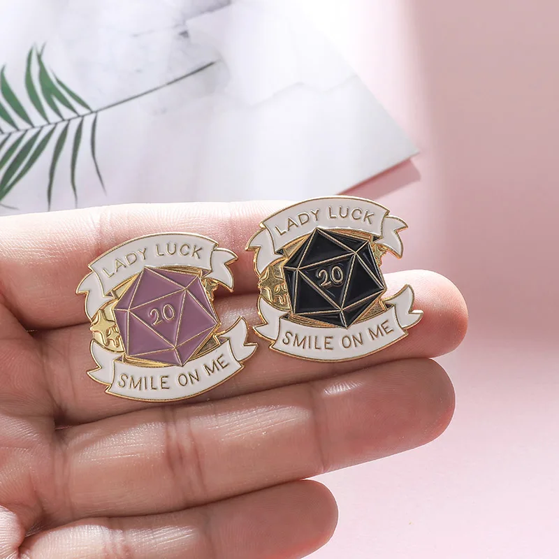 D20 ! Smile On Me Twenty-Sided Die Pin for Dungeons and Dragons fans badge D20 table-top gaming gifts Soft Enamel Brooches Pin
D20 ! Smile On Me Twenty-Sided Die Pin for Dungeons and Dragons fans badge D20 table-top gaming gifts Soft Enamel Brooches Pin