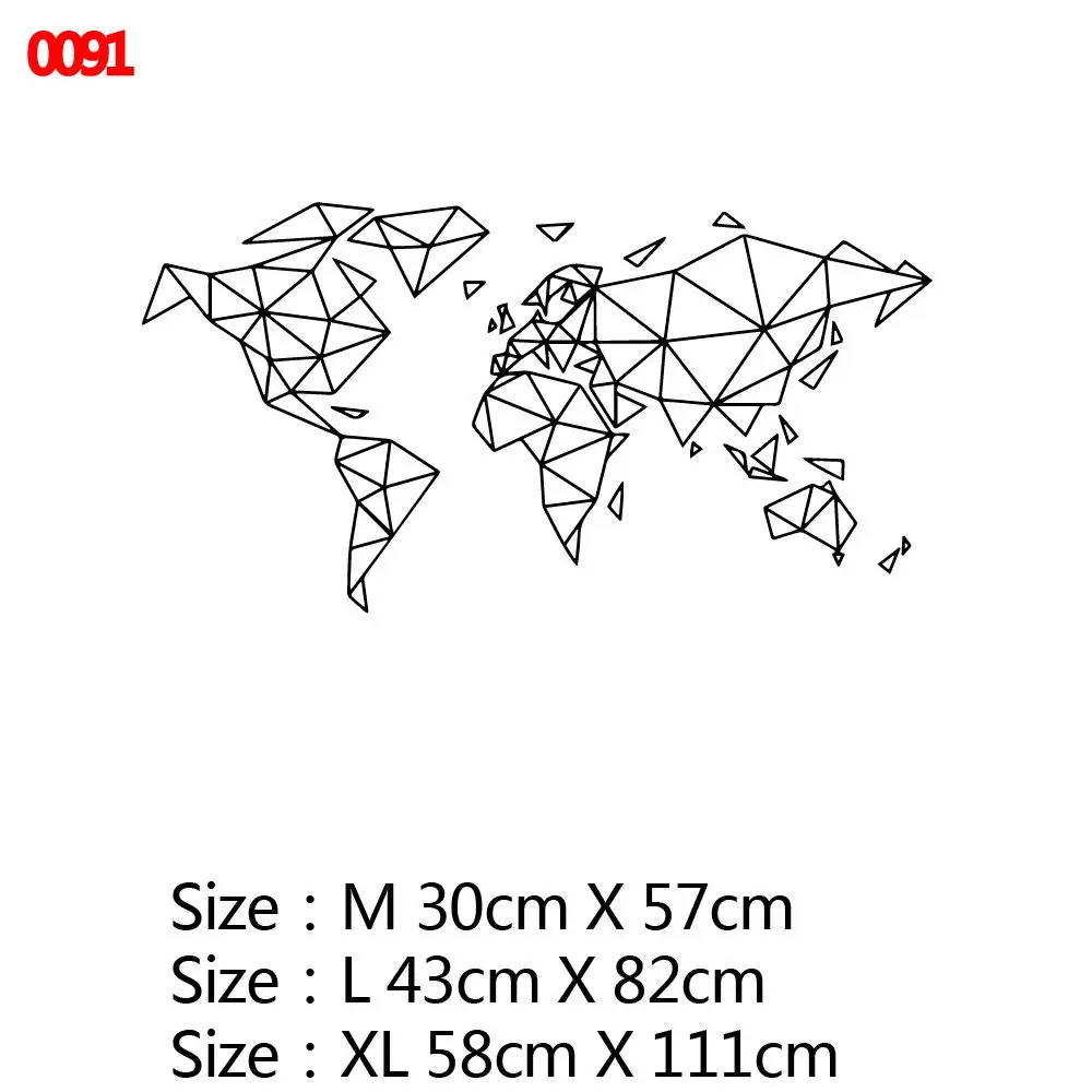 ART Geometric World Map Wall Sticker house Office Room Decoration accessories For bedroom living room Decor Mural Wallpaper
ART Geometric World Map Wall Sticker house Office Room Decoration accessories For bedroom living room Decor Mural Wallpaper