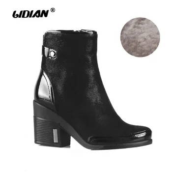 LIDIAN high heel women's boots leather handmade metallic sheep suede ankle boots round toe short plush women's shoes booties B16
LIDIAN high heel women's boots leather handmade metallic sheep suede ankle boots round toe short plush women's shoes booties B16