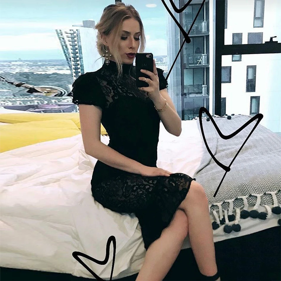 Newest Celebrity Party Bandage Dress Women Black White Short Sleeve O-Neck Sexy Night Out Lace Dress Women Vestidos
Newest Celebrity Party Bandage Dress Women Black White Short Sleeve O-Neck Sexy Night Out Lace Dress Women Vestidos