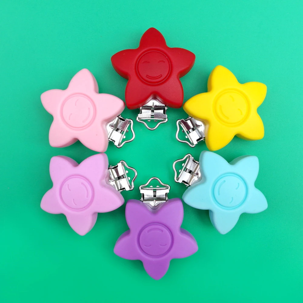 Sutoyuen 10pcs BPA Free Silicone Flower Star Pacifier Clips DIY Baby Teether Keepers Dummy Soother Toy Accessory Holder Clips
Sutoyuen 10pcs BPA Free Silicone Flower Star Pacifier Clips DIY Baby Teether Keepers Dummy Soother Toy Accessory Holder Clips