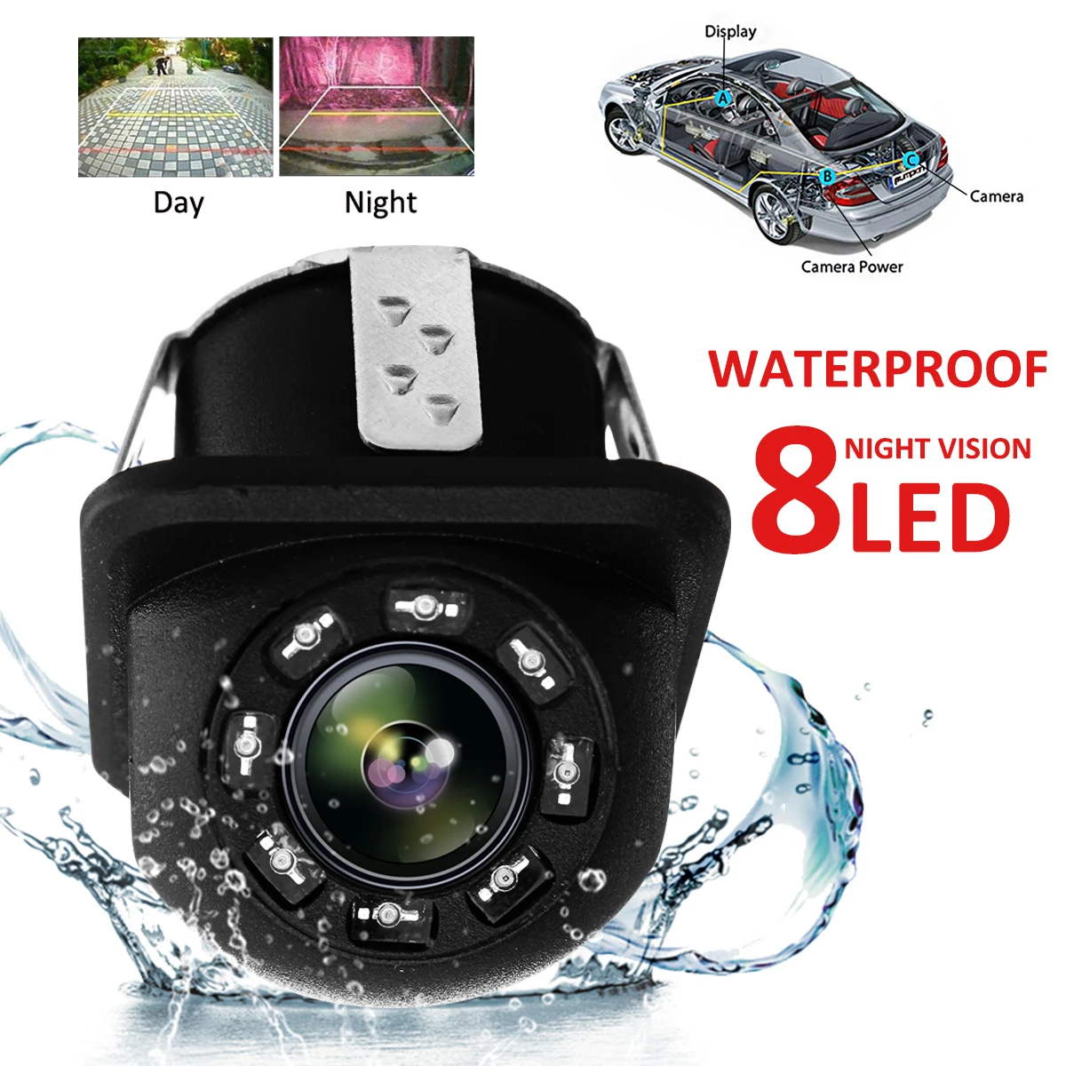 Universal 8 LED IR Night Vision Car Rear View Camera Waterproof 170 Degree Wide Angle Backup Camera Parking Reversing Assistant
Universal 8 LED IR Night Vision Car Rear View Camera Waterproof 170 Degree Wide Angle Backup Camera Parking Reversing Assistant