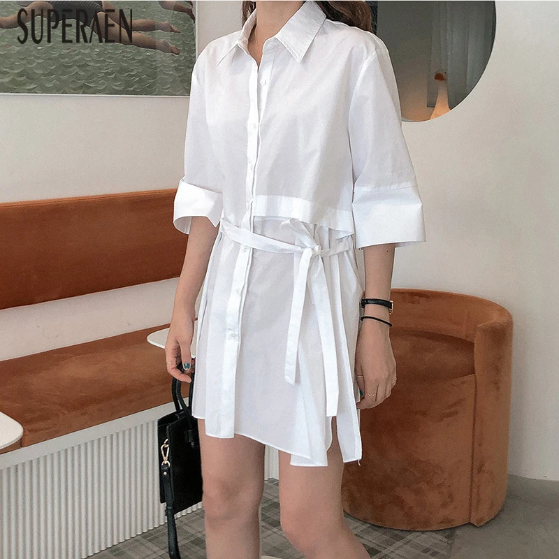 SuperAen Korean Style Women Shirts Solid Color Cotton Irregular Blouses Female Summer New 2019 Wild Casual Women Clothing
SuperAen Korean Style Women Shirts Solid Color Cotton Irregular Blouses Female Summer New 2019 Wild Casual Women Clothing