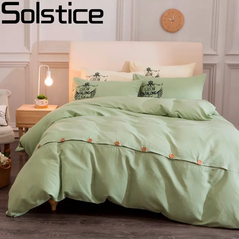 Solstice Home Textile Solid Color Button Decoration Style 4pcs Bedding Sets Pillowcase Bed Linen Duvet Cover Set Queen Size 50
Solstice Home Textile Solid Color Button Decoration Style 4pcs Bedding Sets Pillowcase Bed Linen Duvet Cover Set Queen Size 50