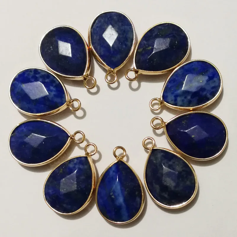 Wholesale Fashion natural Lapis lazuli Stone section water Drops Gold plating for Bracelet Necklace Connector 12pcs
Wholesale Fashion natural Lapis lazuli Stone section water Drops Gold plating for Bracelet Necklace Connector 12pcs