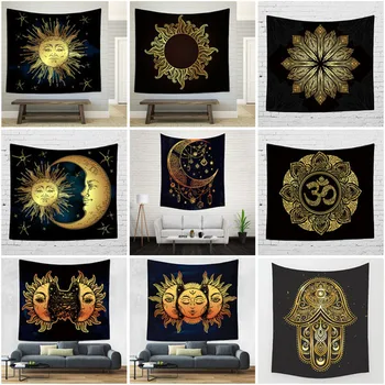 Factory direct new golden sun moon polyester tapestry home wall decoration tapestry wall hanging cloth beach towel tablecloth
Factory direct new golden sun moon polyester tapestry home wall decoration tapestry wall hanging cloth beach towel tablecloth