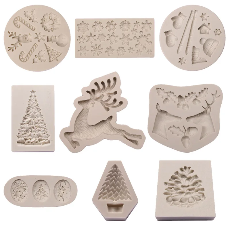 16 Style 3D Christmas Cake Decor Mold Silicone Snowflake Xmas Tree Sugar Craft Fondant Mould Baking Tools
16 Style 3D Christmas Cake Decor Mold Silicone Snowflake Xmas Tree Sugar Craft Fondant Mould Baking Tools