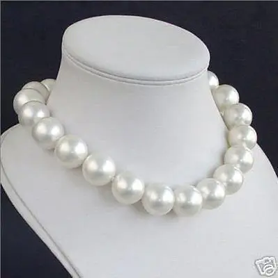 

Бесплатная доставка, Лидер продаж, новый стиль, 14 мм AAA, белое жемчужное ожерелье из ракушек Южной моря, 18 дюймов LL003