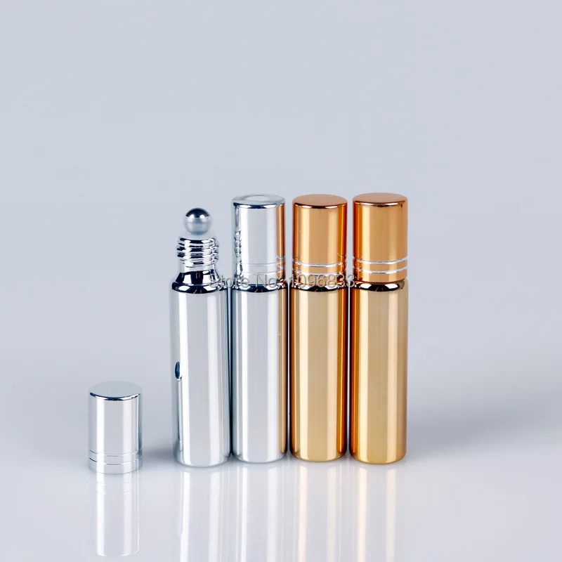 10ML Silver Gold UV Glass Roller Bottle Steel Ball Roll On Bottle Cosmetic Perfume Aroma Essential Oil Packing Bottle, 50Pcs/Lot
10ML Silver Gold UV Glass Roller Bottle Steel Ball Roll On Bottle Cosmetic Perfume Aroma Essential Oil Packing Bottle, 50Pcs/Lot