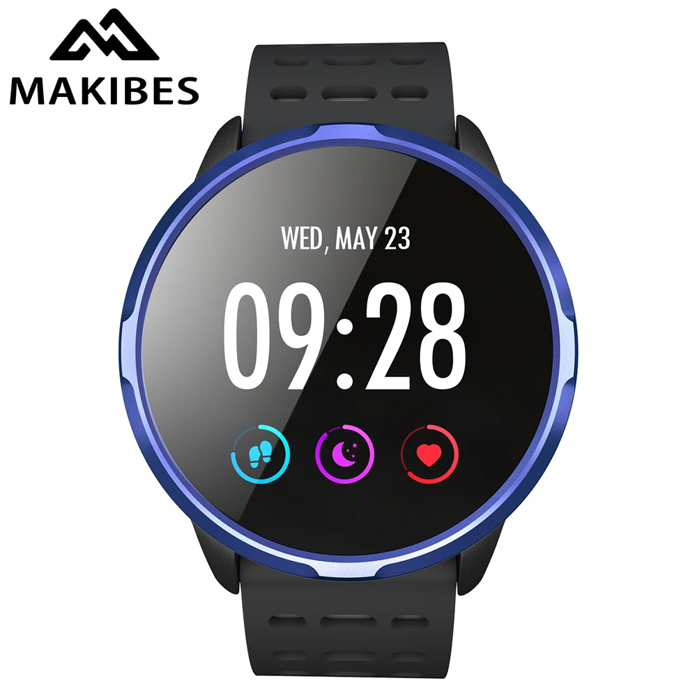 

Makibes T3 Pro 1.3" Color Display Smart Watch Activity Fitness tracker HR Blood oxygen Blood Pressure Weather Smartwatch PK V11