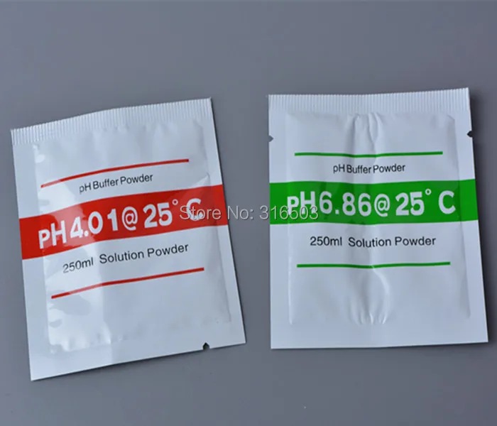 2 bags PH Buffer Powder for PH Test Meter Measure Calibration Solution 1pcs 4.01 and 1pcs 6.86 Calibration Point
2 bags PH Buffer Powder for PH Test Meter Measure Calibration Solution 1pcs 4.01 and 1pcs 6.86 Calibration Point