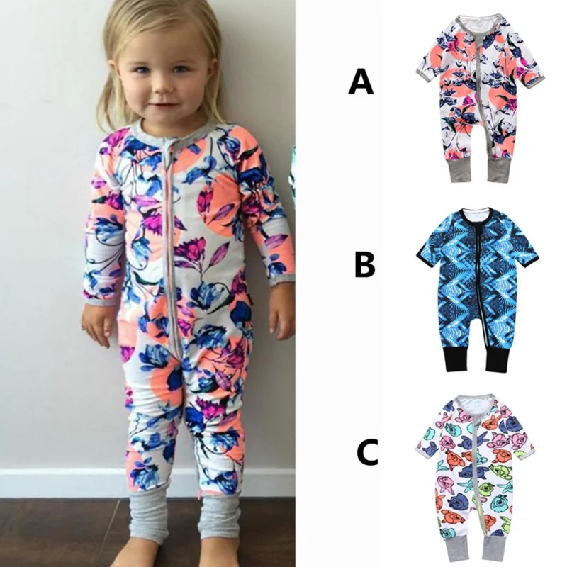 Baby Boy Girl Casual Printed Rompers Zipper Infant Jumpsuit Costumes Cotton 2019 Autumn New Long Sleeve Nightwear Baby Clothing
Baby Boy Girl Casual Printed Rompers Zipper Infant Jumpsuit Costumes Cotton 2019 Autumn New Long Sleeve Nightwear Baby Clothing