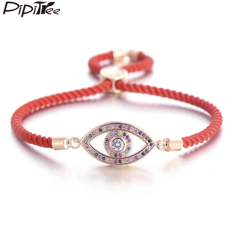 Pipitree Fashion Multi Zircon Evil Eye Bracelets for Women Men Copper Adjustable Lucky Red Bracelet & Bangle Rope Braid Jewelry
Pipitree Fashion Multi Zircon Evil Eye Bracelets for Women Men Copper Adjustable Lucky Red Bracelet & Bangle Rope Braid Jewelry