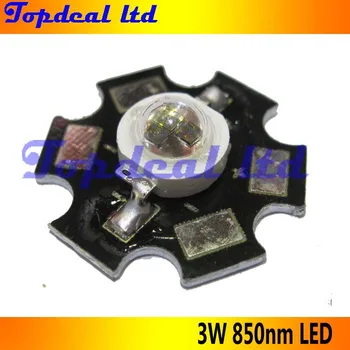 

3W Infrared IR 850NM High Power LED Emitter DC1.5-1.7V 750mA with 20mm Star Platine Base