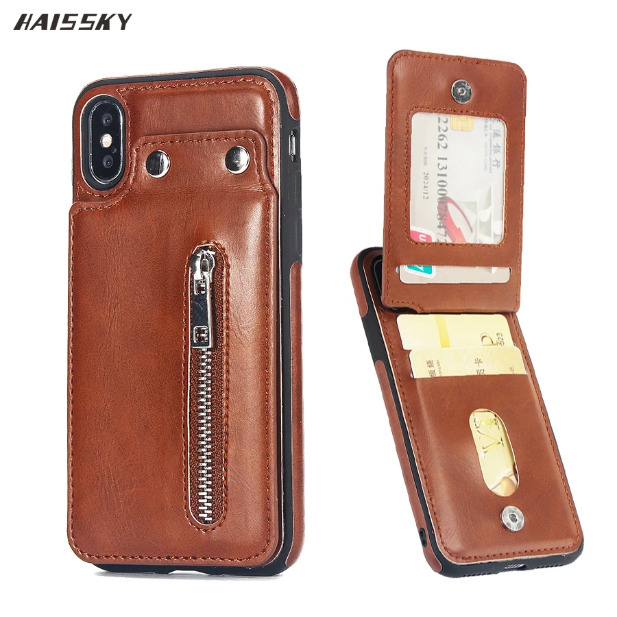 Vintage Leather Case For iPhone 6 6s 7 8 Plus X XR XS Case Zipper Flip Card Wallet Cover Phone Case For iPhone XS Max 6 6s Plus
Vintage Leather Case For iPhone 6 6s 7 8 Plus X XR XS Case Zipper Flip Card Wallet Cover Phone Case For iPhone XS Max 6 6s Plus