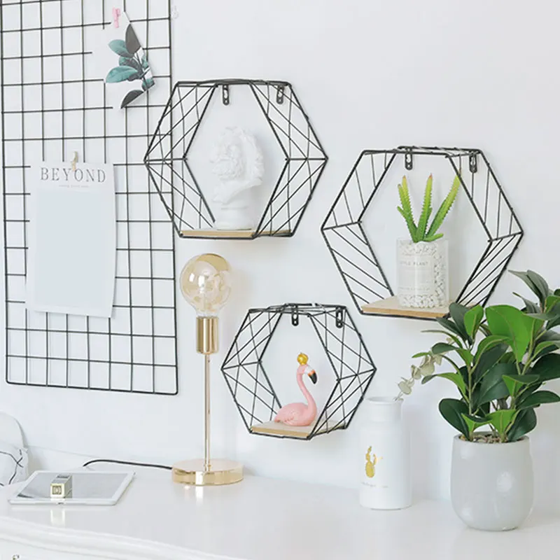 Storage Rack Display Shelf Iron Hexagonal Shelf Wall Innovative White/Black Modern Bookshelf
Storage Rack Display Shelf Iron Hexagonal Shelf Wall Innovative White/Black Modern Bookshelf