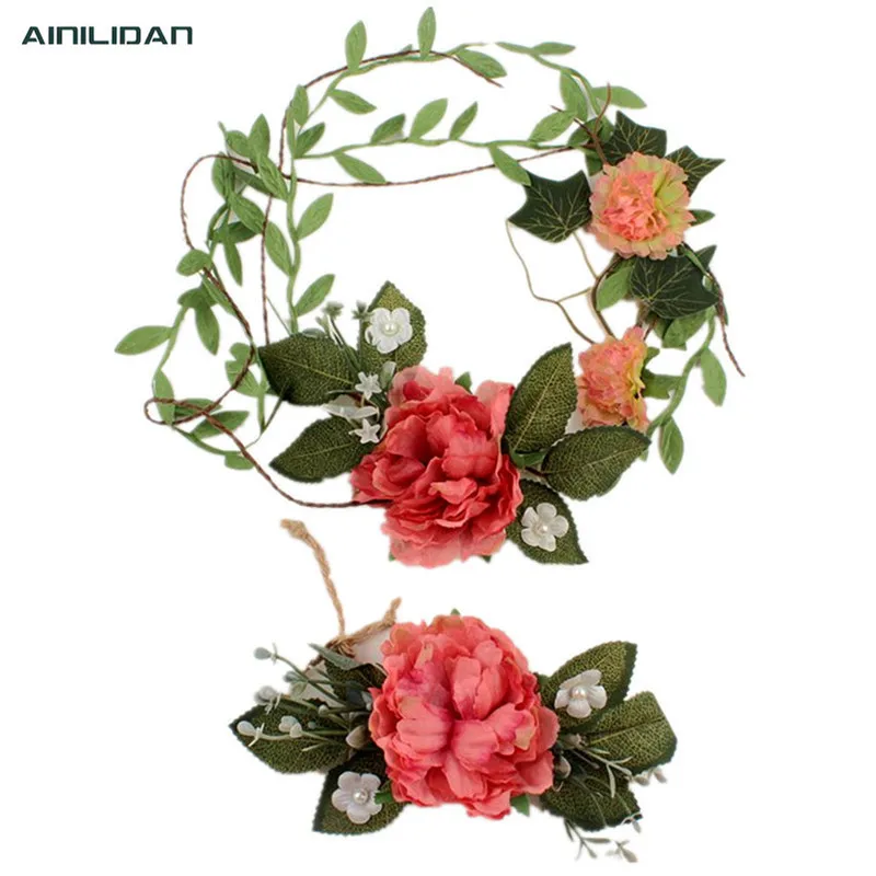AINILIDAN New Pattern Bridal Headwear Bracelets Jewelry Sets Simulation Pearl Flower Garland Headbands Bangles Women Headpieces
AINILIDAN New Pattern Bridal Headwear Bracelets Jewelry Sets Simulation Pearl Flower Garland Headbands Bangles Women Headpieces