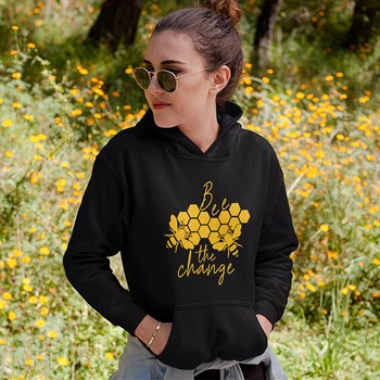Bee The Change Women Hoodies Save The Bees Hooded Sweatshirt Honeycomb Graphic Tops Pullovers Korean Streetwear Drop Shipping
Bee The Change Women Hoodies Save The Bees Hooded Sweatshirt Honeycomb Graphic Tops Pullovers Korean Streetwear Drop Shipping