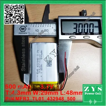 Safety Packing (Level 4) 3.7V lithium polymer battery 043050 403050 320mAh MP3 MP4 GPS Bluetooth 4*30*50mm Tablet polymer batter
Safety Packing (Level 4) 3.7V lithium polymer battery 043050 403050 320mAh MP3 MP4 GPS Bluetooth 4*30*50mm Tablet polymer batter