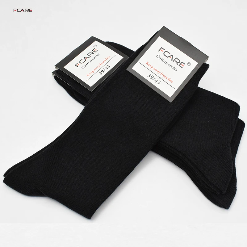 Image Fcare 10PCS=5 pairs long leg black 40, 41, 42, 43 cotton  sokken calcetines hombre meias masculino