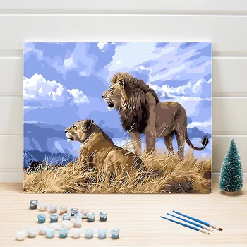 Drawing By Number 40x50CM Animal Lion Paints Acrylic On Canvas Digital Oil Painting Kits Wall Pictures For Bedroom Decor Package
Drawing By Number 40x50CM Animal Lion Paints Acrylic On Canvas Digital Oil Painting Kits Wall Pictures For Bedroom Decor Package