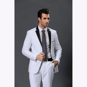 Custom Made White terno masculino Groom men suit jackets Tuxedos Notch Lapel Groomsmen Wedding mens Suits ( jacket+Pants+tie)
Custom Made White terno masculino Groom men suit jackets Tuxedos Notch Lapel Groomsmen Wedding mens Suits ( jacket+Pants+tie)