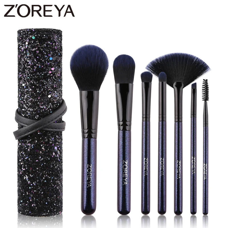 Zoreya Brand 7Pcs Super Quality Synthetic Nylon Makeup Brush Sets Cruelty-Free Foundation Blending Fan Cosmetic Brushes Blue Kit
Zoreya Brand 7Pcs Super Quality Synthetic Nylon Makeup Brush Sets Cruelty-Free Foundation Blending Fan Cosmetic Brushes Blue Kit