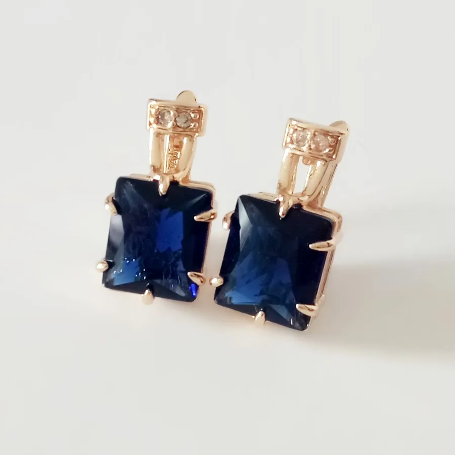 Office Earring Rose Gold Earring Women boucle d'oreille Dark Blue Zircon Big Earring Square Drop Earrings for Girls
Office Earring Rose Gold Earring Women boucle d'oreille Dark Blue Zircon Big Earring Square Drop Earrings for Girls