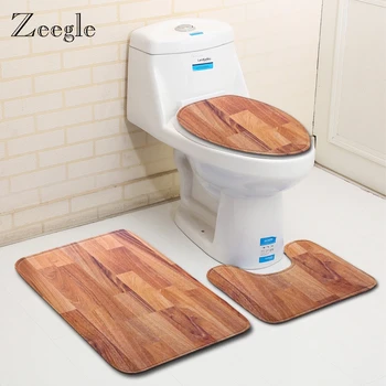 Zeegle Non-slip Bathroom Carpet Limitation Wood Bath Mat 3pcs Bathroom Rug Set Absorbent Mat Toilet Bathroom Floor Mats 
Zeegle Non-slip Bathroom Carpet Limitation Wood Bath Mat 3pcs Bathroom Rug Set Absorbent Mat Toilet Bathroom Floor Mats