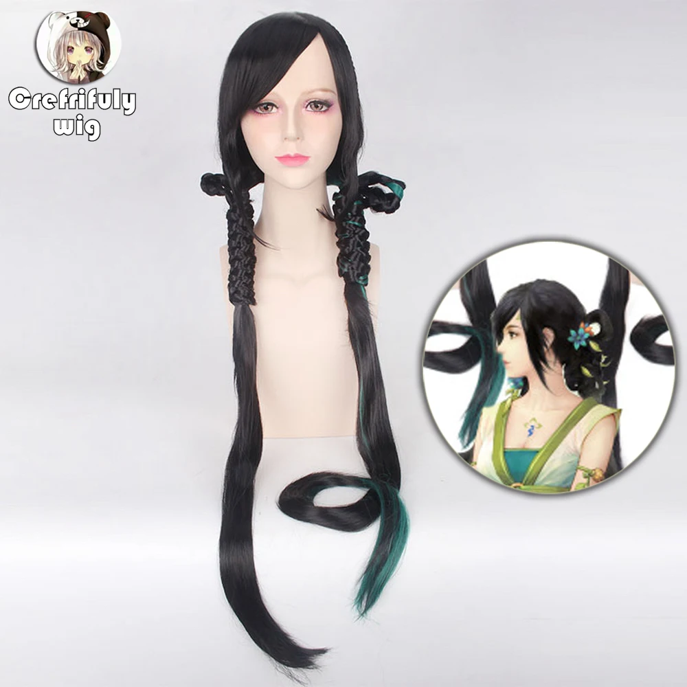 120cm Swords of Legends two Long Braiding Black Ponytail Wig Cosplay Costume Party Wigs For Women High Temperature Fiber
120cm Swords of Legends two Long Braiding Black Ponytail Wig Cosplay Costume Party Wigs For Women High Temperature Fiber