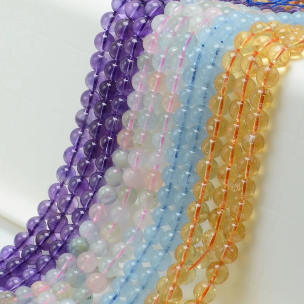 Natural Citrine / Amethyst / Aquamarine / Beryl Loose Round Beads 8mm No Color Treatment, No Wax Treatment
Natural Citrine / Amethyst / Aquamarine / Beryl Loose Round Beads 8mm No Color Treatment, No Wax Treatment