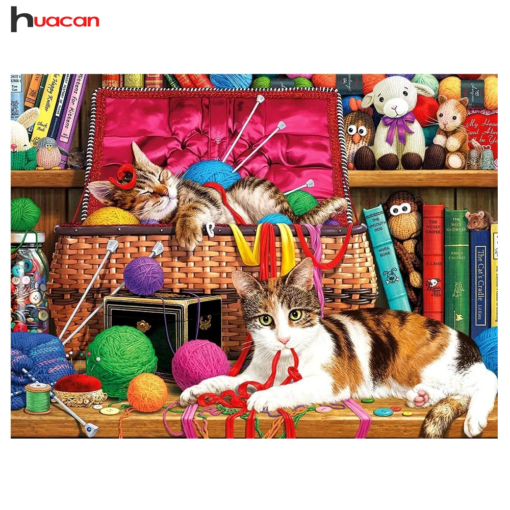 Huacan Diamond Painting Cute Cat Pattern Diamond Mosaic Full Square Drill Resin Bedroom Living Room Decor Unfinished Crafts
Huacan Diamond Painting Cute Cat Pattern Diamond Mosaic Full Square Drill Resin Bedroom Living Room Decor Unfinished Crafts