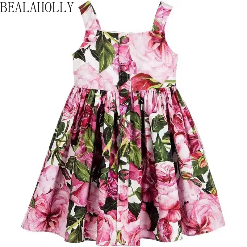 2019 Girls Dress Summer New Cotton Rose Strap Children Princess Dress Sleeveless Girls Fashion Holiday Dresses
2019 Girls Dress Summer New Cotton Rose Strap Children Princess Dress Sleeveless Girls Fashion Holiday Dresses