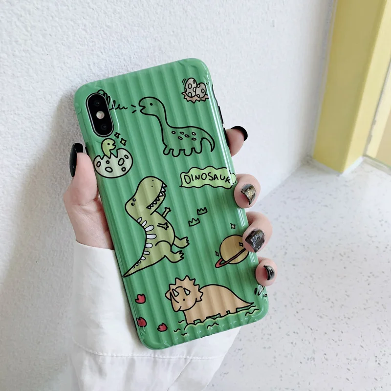 Cartoon Dinosaur Case For iphone 6 6s 7 8 plus Cover For iphone XS Max XR X Phone Cases Fashion Stripe Glossy Capa Cute Funda
Cartoon Dinosaur Case For iphone 6 6s 7 8 plus Cover For iphone XS Max XR X Phone Cases Fashion Stripe Glossy Capa Cute Funda