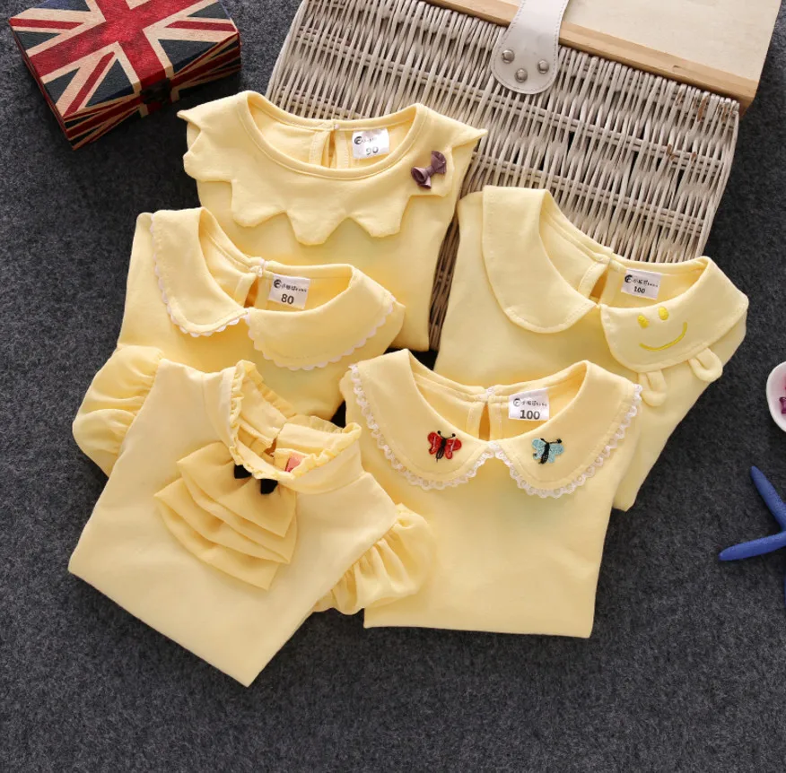New Spring Summer 2018 Kids Clothes Children Shirt Fashion Yellow Long-sleeved Funny Baby Girl T shirt Student Girls Lace Tops
New Spring Summer 2018 Kids Clothes Children Shirt Fashion Yellow Long-sleeved Funny Baby Girl T shirt Student Girls Lace Tops