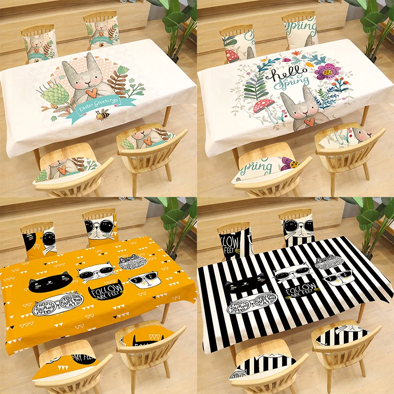 Cute Cartoon Pattern Tablecloth rabbit Printing Rectangular Table Cloth Dining Table Cover Kitchen Home Decor Hotel Textile
Cute Cartoon Pattern Tablecloth rabbit Printing Rectangular Table Cloth Dining Table Cover Kitchen Home Decor Hotel Textile