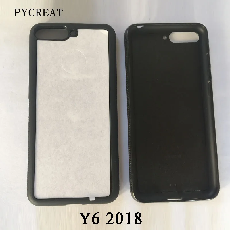 ТПУ чехол для Huawei Y6 2018 сублимационный 2D Резиновый задняя крышка теплопередача Honor