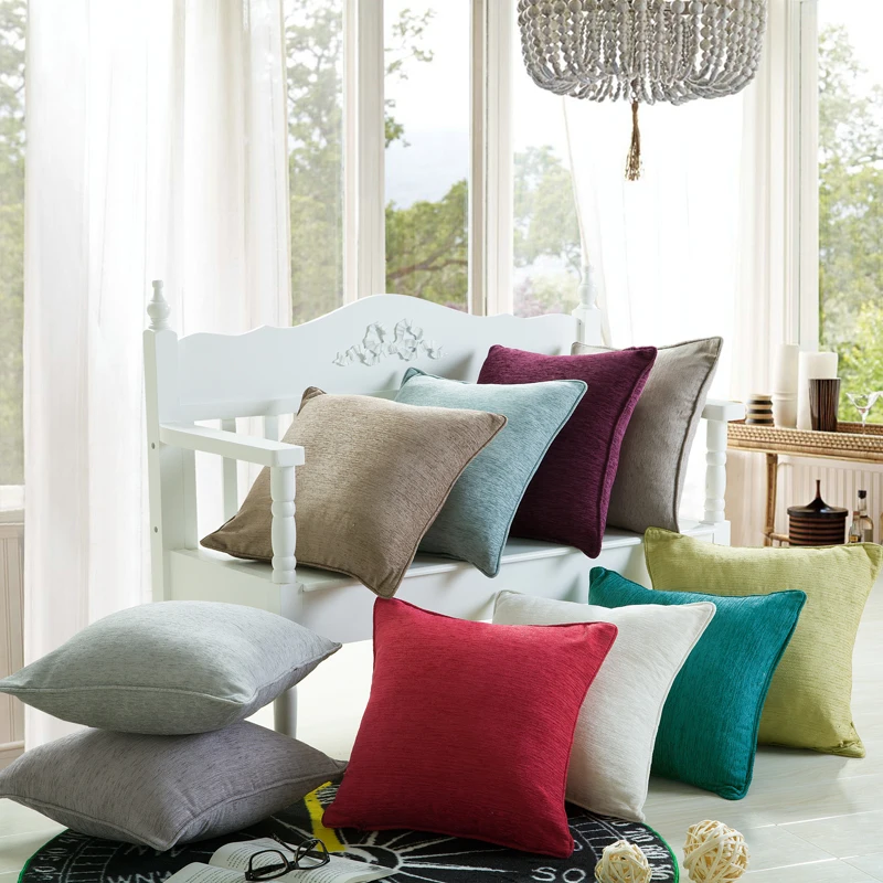 Solid Pillow Case Chenille Cushion Cover Grey Ivory Purple Red Blue Home Decorative Piping Pillow Cover 45x45cm/60x60cm 10 color
Solid Pillow Case Chenille Cushion Cover Grey Ivory Purple Red Blue Home Decorative Piping Pillow Cover 45x45cm/60x60cm 10 color