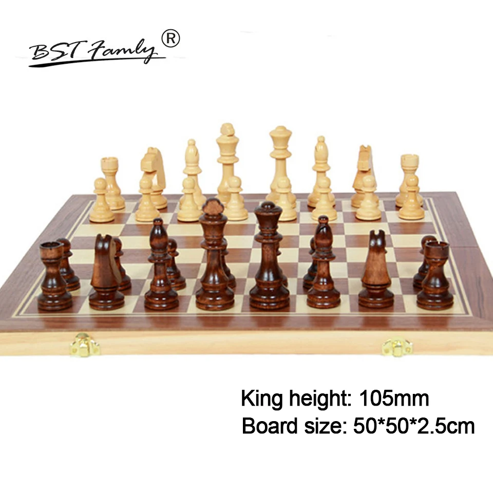 Wooden Chess Set Game International Chess Folding 50*50cm Wood Chessboard Chess Pieces Chessman King Height 105mm BSTFAMLY I17
Wooden Chess Set Game International Chess Folding 50*50cm Wood Chessboard Chess Pieces Chessman King Height 105mm BSTFAMLY I17