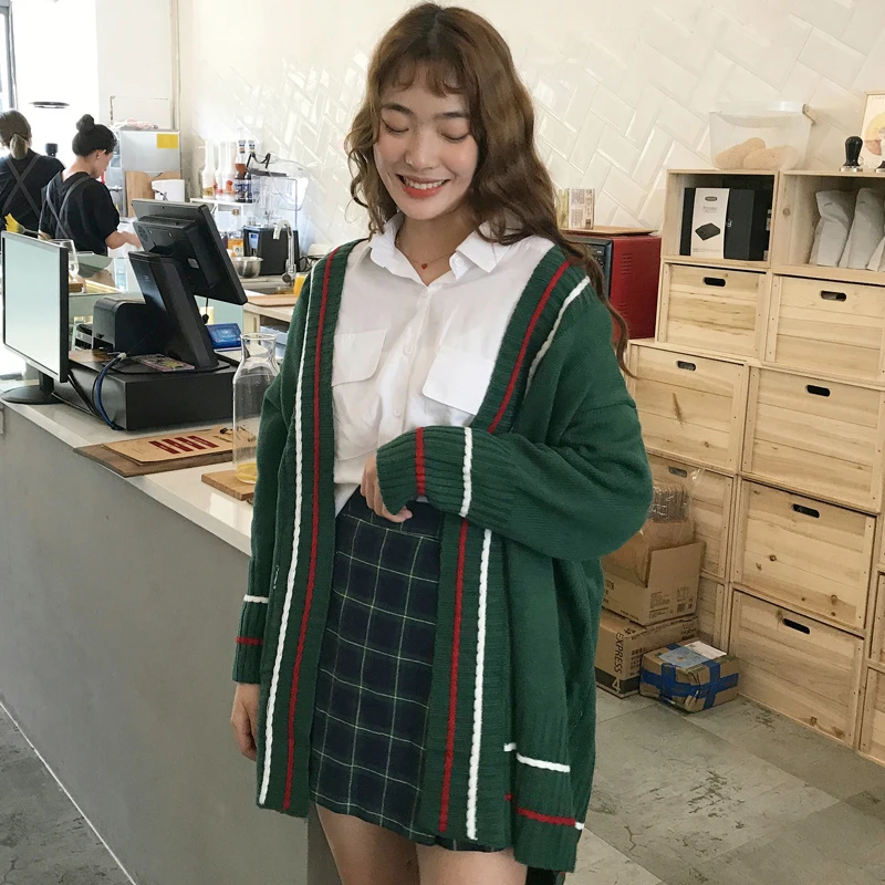 2018 Harajuku Fashion Autumn Black Embroidery Knitted Female Loose Sweaters Cardigans Womens Casual Cardigan Cotton Sweater
2018 Harajuku Fashion Autumn Black Embroidery Knitted Female Loose Sweaters Cardigans Womens Casual Cardigan Cotton Sweater