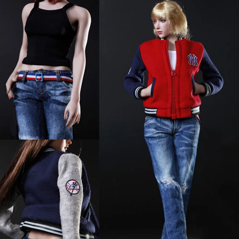 1/6 Scale Female Leisure Baseball Clothes Jacket Jeans Set Sport Pants Suit Blue Fire Girl Toys 12"Action Figures Doll TOYS GIFT
1/6 Scale Female Leisure Baseball Clothes Jacket Jeans Set Sport Pants Suit Blue Fire Girl Toys 12"Action Figures Doll TOYS GIFT