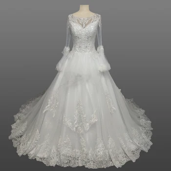 2019 New Unique Modern Saudi Arabic Wedding Dress Long Sleeve Beads Royal Court Long Bride Wear Gowns With Longo Free Lace Veil
2019 New Unique Modern Saudi Arabic Wedding Dress Long Sleeve Beads Royal Court Long Bride Wear Gowns With Longo Free Lace Veil