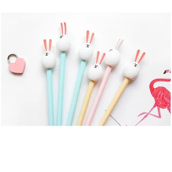 24 pcs big bunny head gel pen 0.5mm Black color pens Kawaii Stationery Office accessories School supplies Canetas escolar DB209
24 pcs big bunny head gel pen 0.5mm Black color pens Kawaii Stationery Office accessories School supplies Canetas escolar DB209