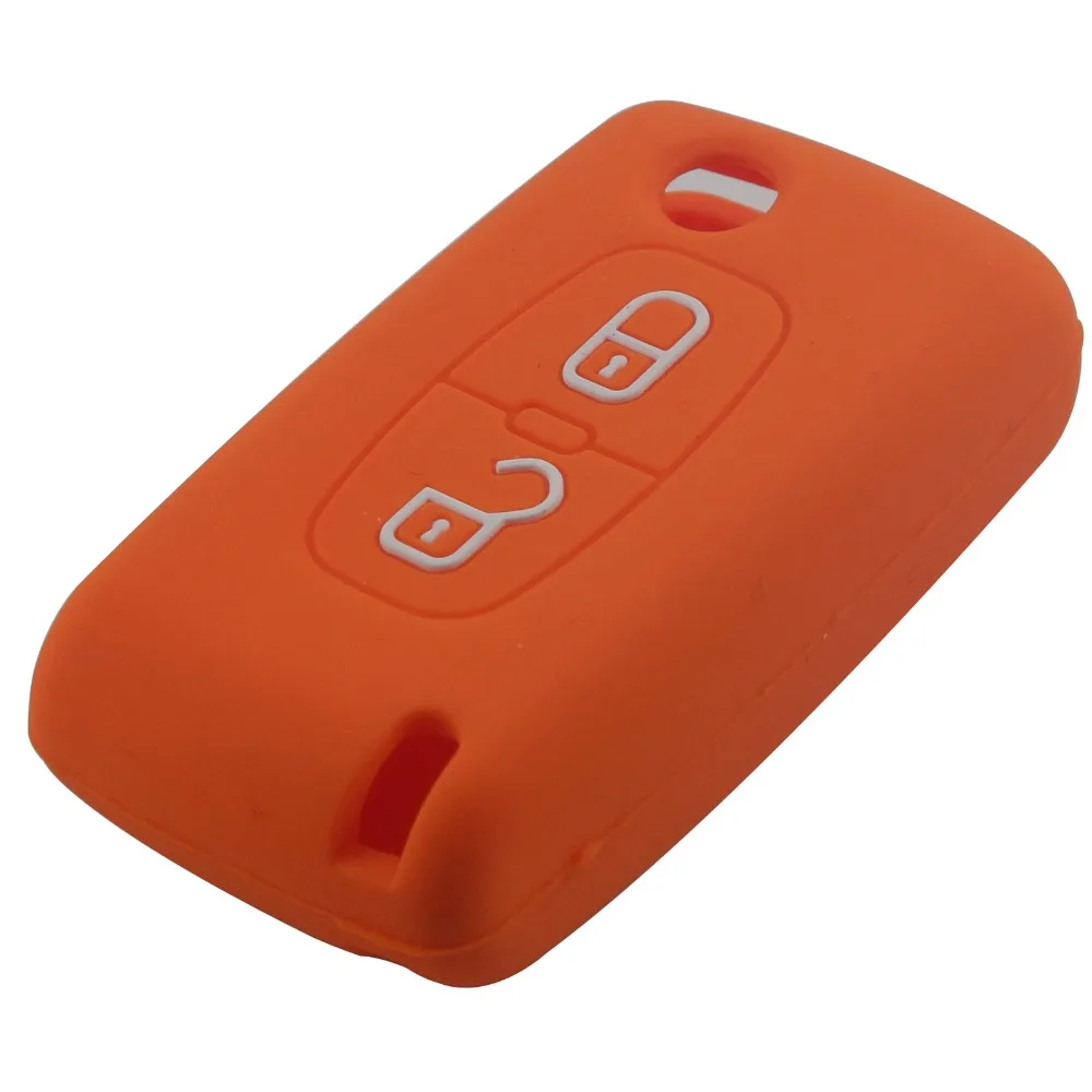 Дистанционный складной чехол для ключей автомобиля 2 кнопки силиконовый PEUGEOT 207 307