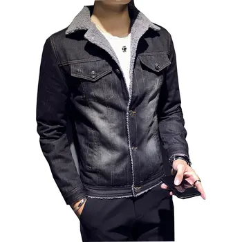 2018 Men Fashion Denim Jackets Autumn and Winter Black Denim Jacket Thick Wool Coat Male Plus Velvet Denim Jacket Size M-2XL 3XL
2018 Men Fashion Denim Jackets Autumn and Winter Black Denim Jacket Thick Wool Coat Male Plus Velvet Denim Jacket Size M-2XL 3XL