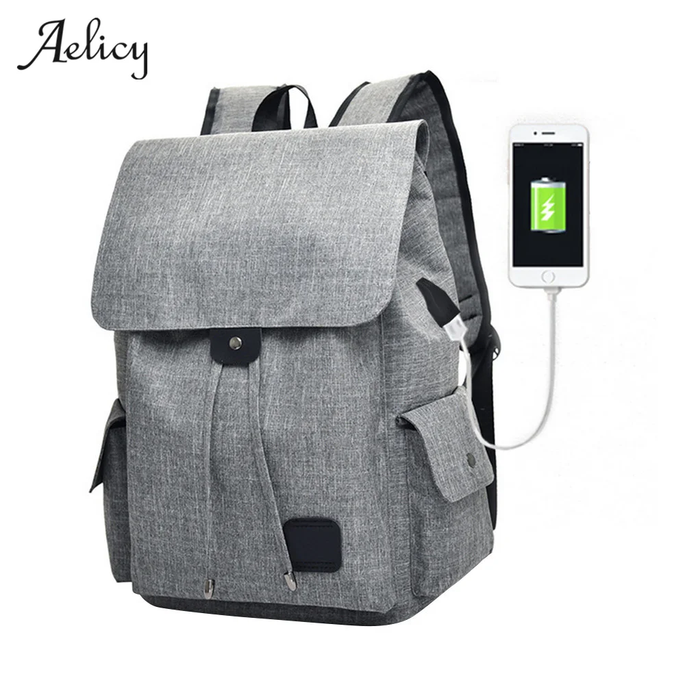 Aelicy Unisex Multifunction Canvas USB charging Laptop Backpack Bag School Bags for Men&ampWomen Travel backpack Rugzak 0925 | Багаж и