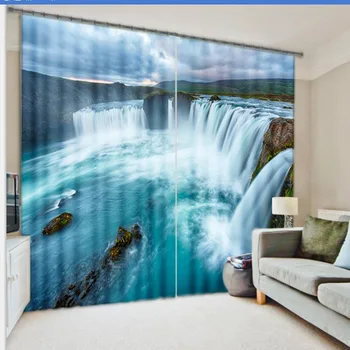 Waterfall Landscape Luxury 3d Curtains For Living Room Bed room Office Hotel Home Wall Tapestry High-precision Blackout fabric
Waterfall Landscape Luxury 3d Curtains For Living Room Bed room Office Hotel Home Wall Tapestry High-precision Blackout fabric