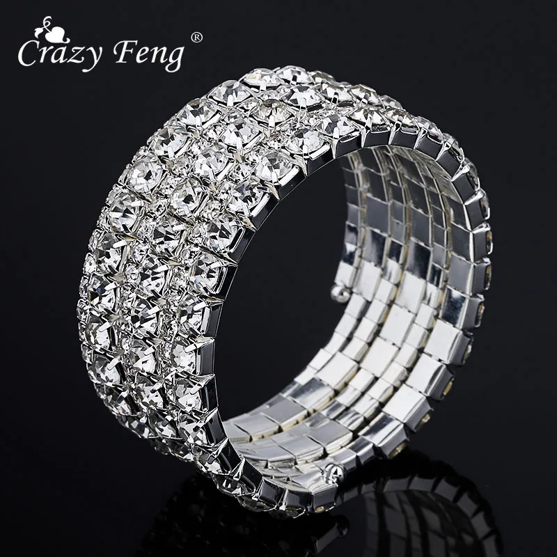 Crazy Feng Fashion Cubic Zirconia Stretch Bracelets & Bangles For Women Girls Luxury Full Rhinestone Wedding Hand Jewelry Gift
Crazy Feng Fashion Cubic Zirconia Stretch Bracelets & Bangles For Women Girls Luxury Full Rhinestone Wedding Hand Jewelry Gift
